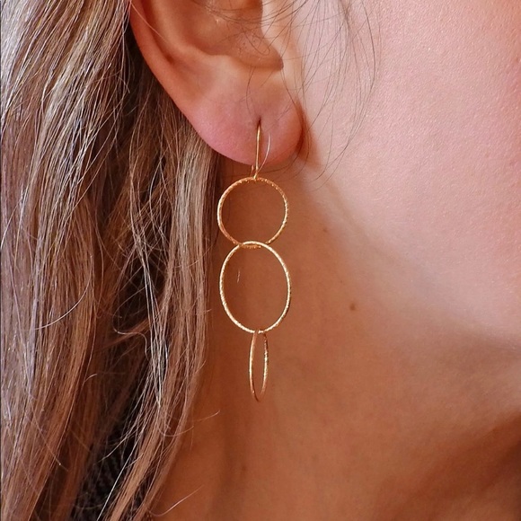 🆕 LANA 14K Gold Delano Circles Earrings - Picture 5 of 5